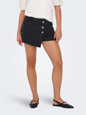 ONLLESLY REG LB DNM SKORT BJ NOOS Washed Black