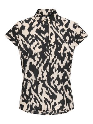ONLHANNOVER LIFE S/S SHIRT WVN NOOS Birch/BLACK GRAPHIC