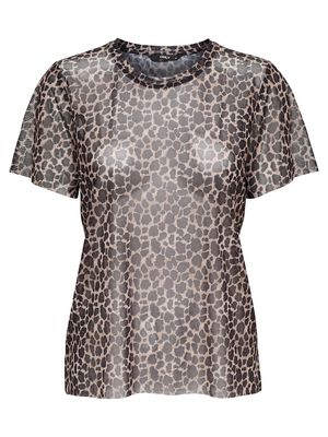 ONLMAJA LEO MESH S/S TOP JRS Black-LEO