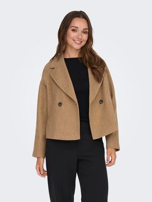 JDYVIOLA SHORT JACKET OTW HAB Camel/MELANGE