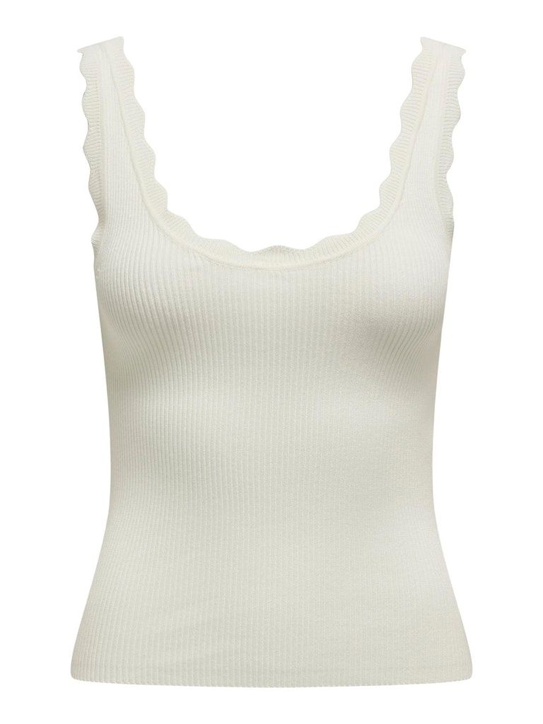 JDYNANNA S/L SCALLOP EDGE TOP KNT Cloud Dancer