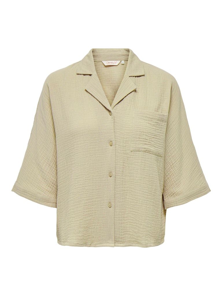 ONLTHYRA SS SHIRT NOOS WVN Oxford Tan