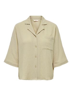 ONLTHYRA SS SHIRT NOOS WVN Oxford Tan