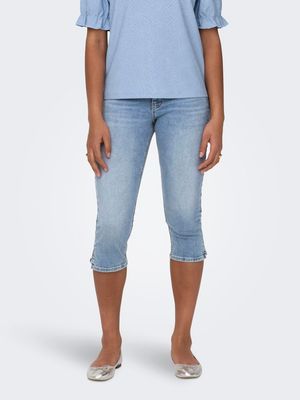 ONLBLUSH MW SLIT CAPRI DNM PIM NOOS Light Blue Denim