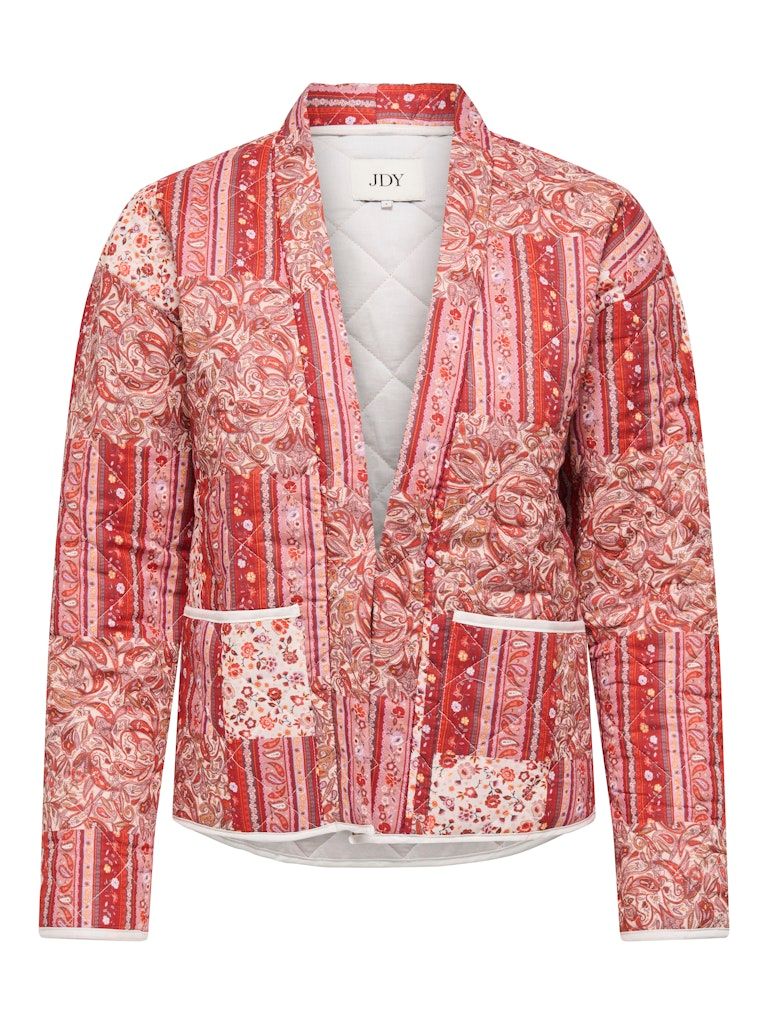 JDYAVALON L/S QUILTED JACKET WVN Savvy Red-PAISLEY FLOWER