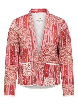 JDYAVALON L/S QUILTED JACKET WVN Savvy Red-PAISLEY FLOWER