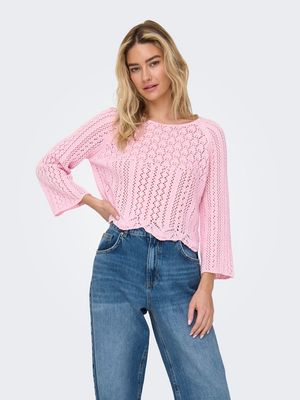 ONLNOLA LIFE 3/4 PULLOVER KNT NOOS Candy Pink