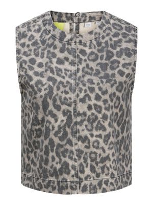 JXSARAH MAGGIE LEO TOP PNT Thunderstorm/Leopard