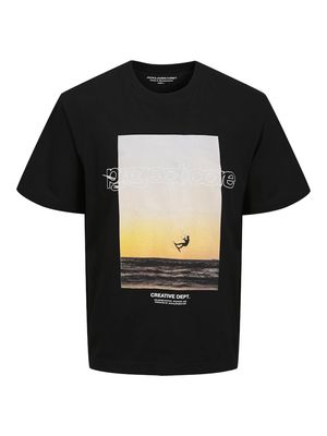 JCOUNION PHOTO PRINT TEE SS CREW NECK SN Black Beauty