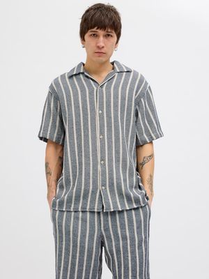 JORCOBA STRIPE RESORT SHIRT SS SN Ocean Cavern