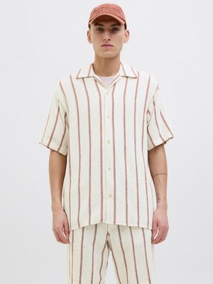 JORCOBA STRIPE RESORT SHIRT SS SN Arabian Spice