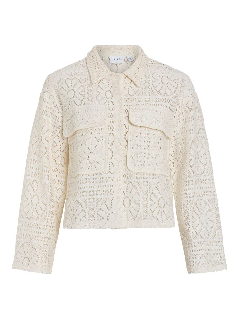 VIMERINDA CROCHET L/S CARDIGAN/BFS Birch