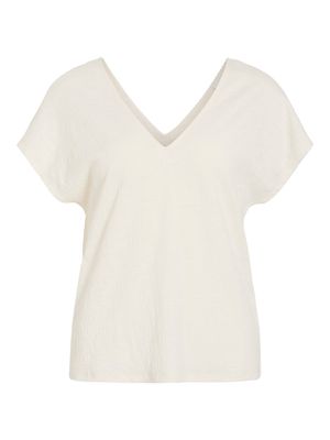 VISYMA LACE V-NECK CAP SLEEVE TOP/DFS Birch