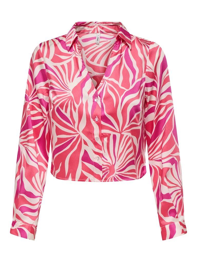 ONLPAULA LIFE L/S SHIRT PTM Camellia Rose-Spinning leaf