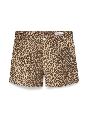 VMTESS MR DENIM AOP SHORTS NOOS Silver Mink-LEOPARD