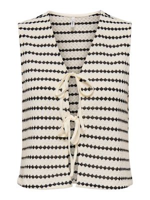 ONLEVA S/L SHORT STRIPE VEST JRS Cloud Dancer-Black