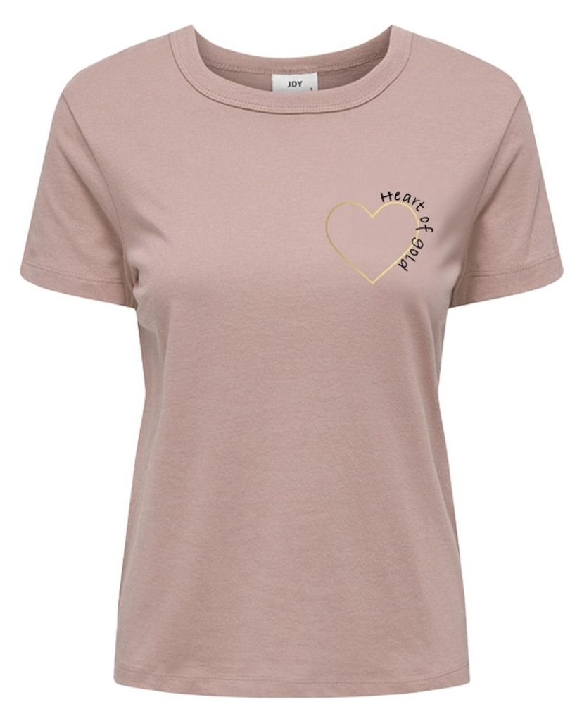 JDYPARIS S/S PRINT TOP JRS EXP Rose Smoke-HEART OF GOLD
