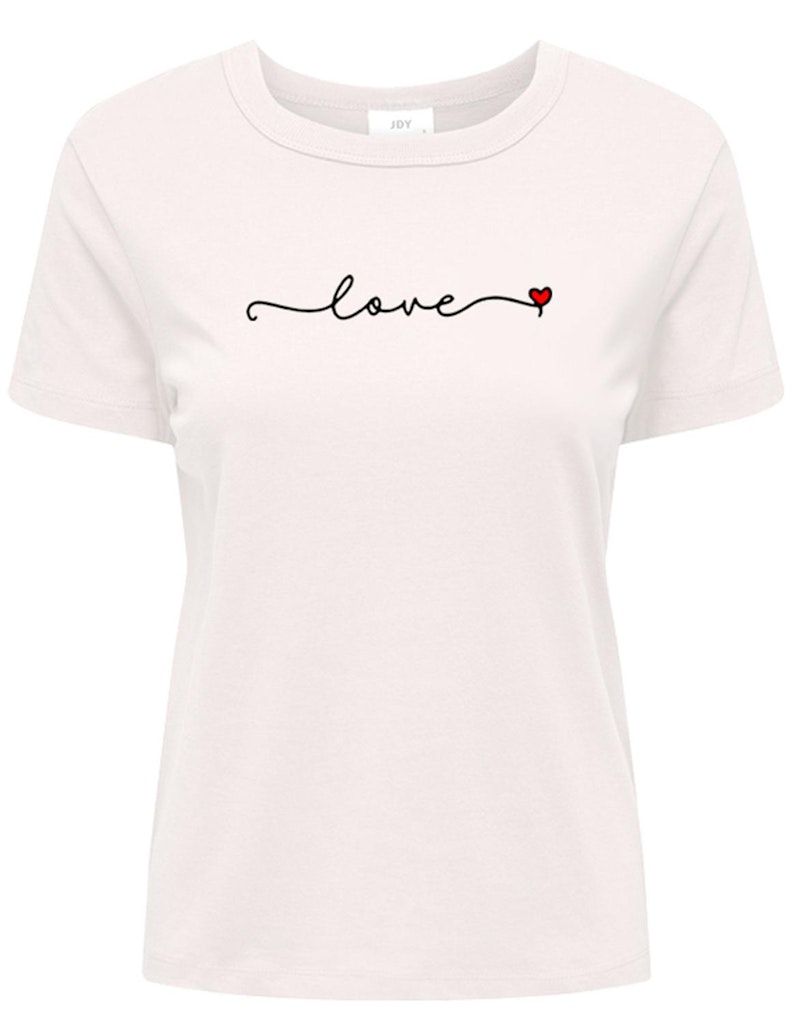 JDYPARIS S/S PRINT TOP JRS EXP Cloud Dancer-LOVE