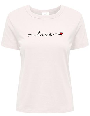 JDYPARIS S/S PRINT TOP JRS EXP Cloud Dancer-LOVE