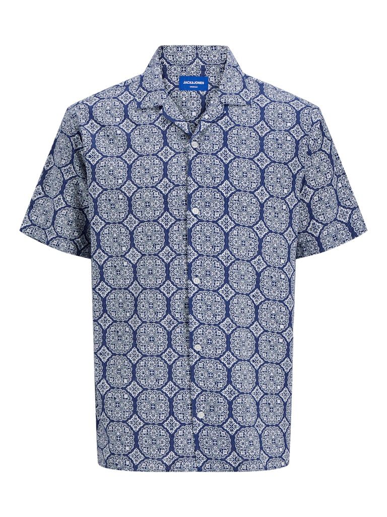 JORSEERSUCKER AOP SHIRT SS Ocean Cavern