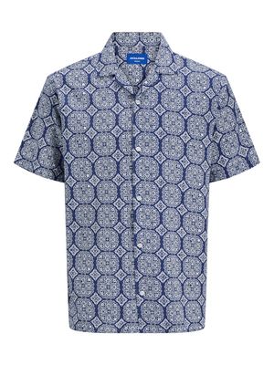 JORSEERSUCKER AOP SHIRT SS Ocean Cavern