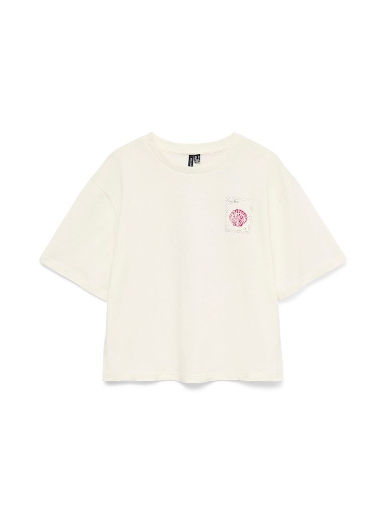 VMTRINE THILDE S/S TEE JRS EXP Cloud Dancer/PINK SH