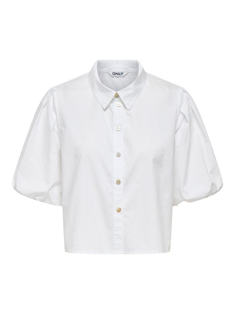 ONLTIELLA S/S PUFF SHIRT OX WVN Cloud Dancer