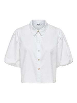 ONLTIELLA S/S PUFF SHIRT OX WVN Cloud Dancer