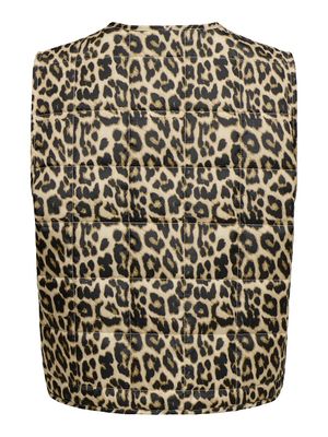 ONLANNABELL QUILTED LEO WAISTCOAT OTW Humus/LEO