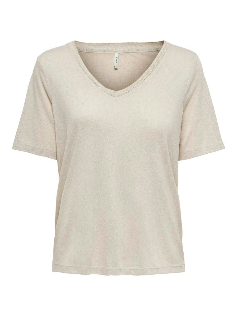 ONLELISE S/S V-NECK TOP JRS NOOS Moonbeam