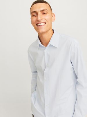JPRBLABUSHWICK STANLEY SHIRT L/S SN Cashmere Blue/STRIPE