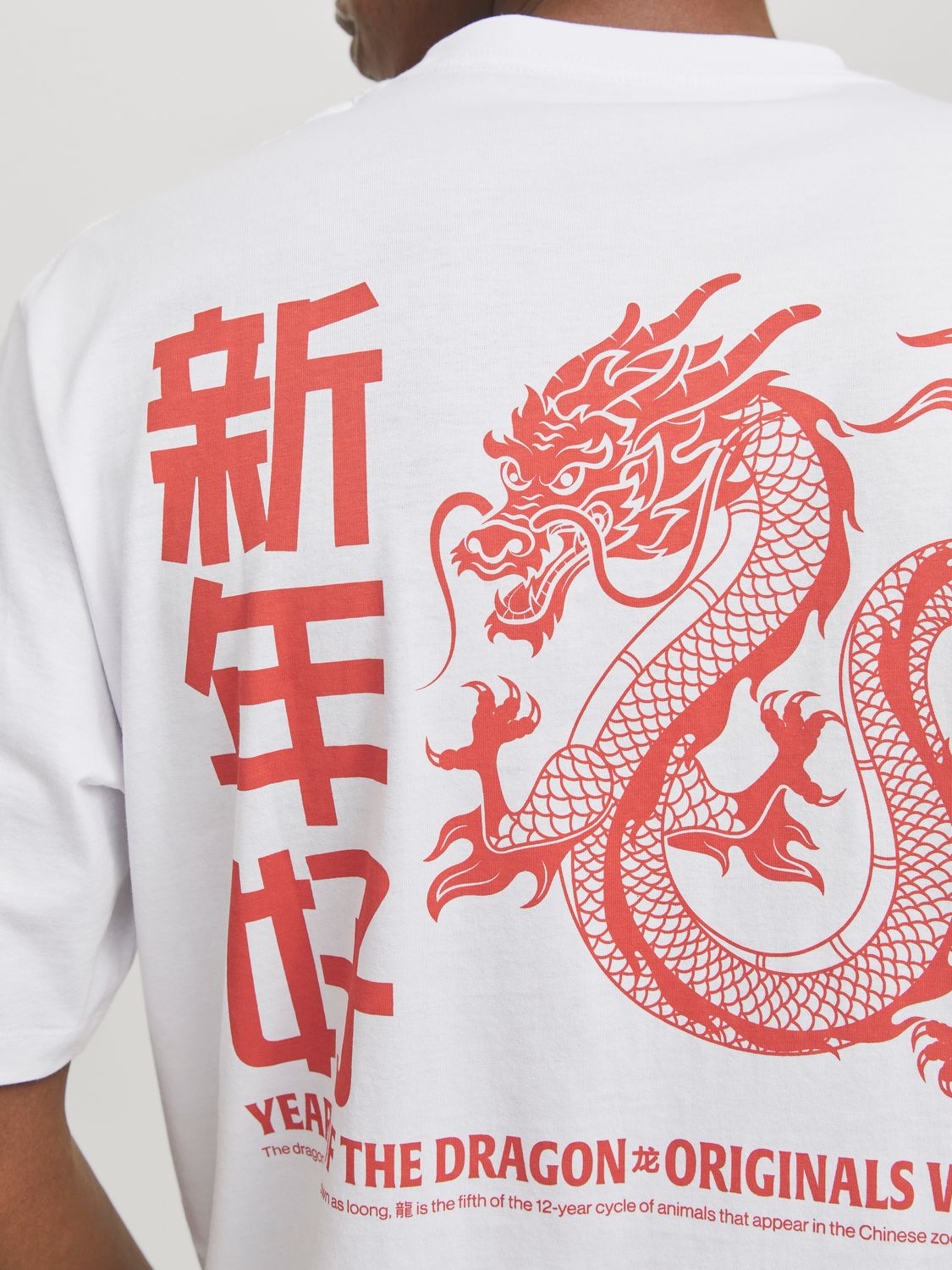 JORSNAKE TEE SS CREW NECK TG LN Bright White/DRAGON