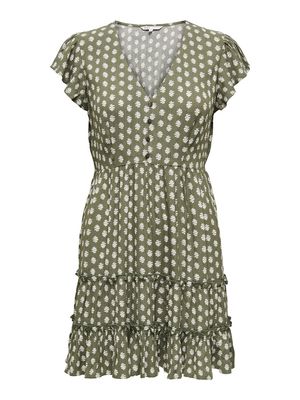 ONLCLAUDETTE LIFE SS MINI DRESS WVN NOOS Kalamata/NEJA GRAFIC