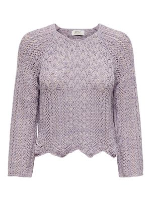 ONLNOLA LIFE 3/4 PULLOVER KNT NOOS Lavender/W. Candy Pi