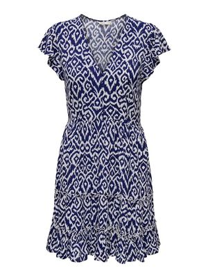ONLCLAUDETTE LIFE SS MINI DRESS WVN NOOS Ombre Blue-CLAUDETTE GRAFIC