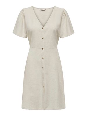 ONLVITA LIFE S/S SHORT DRESS NOOS WVN Pumice Stone