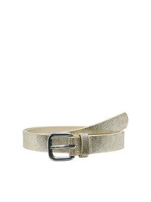 ONLMADELINE SHINY PU JEANS BELT ACC Gold Colour/SILVER M