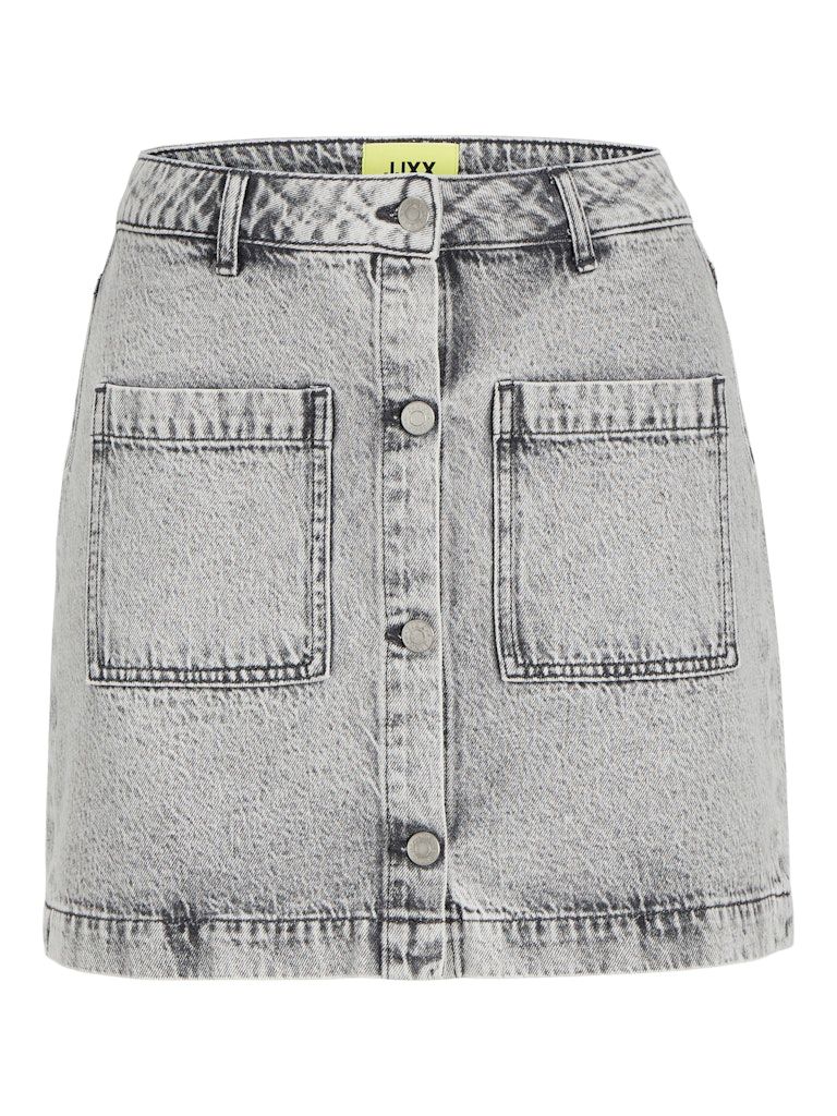 JXSANDY SHORT MW PKT DENIM SKIRT DNM LN Light Grey Denim