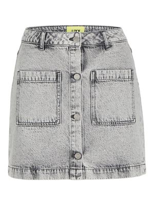 JXSANDY SHORT MW PKT DENIM SKIRT DNM LN Light Grey Denim