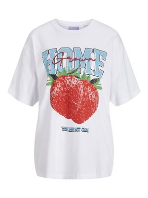 JXMILLOW LOOSE SS TEE JRS Bright White/HOME GROWN