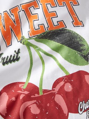 JXMILLOW LOOSE SS TEE JRS Bright White/SWEET FRUIT