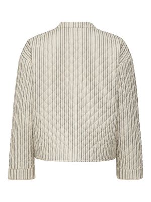 ONLHALLIE QUILTED JACKET OTW NOOS Pumice Stone-GARGOYLE STRIPES