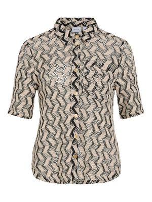 VILUPINA O-NECK 2/4 SHIRT Black Beauty/Birch