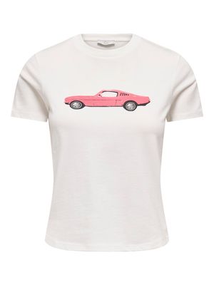 PGFRIDA LIFE S/S T-SHIRT JRS Cloud Dancer-PINK CAR