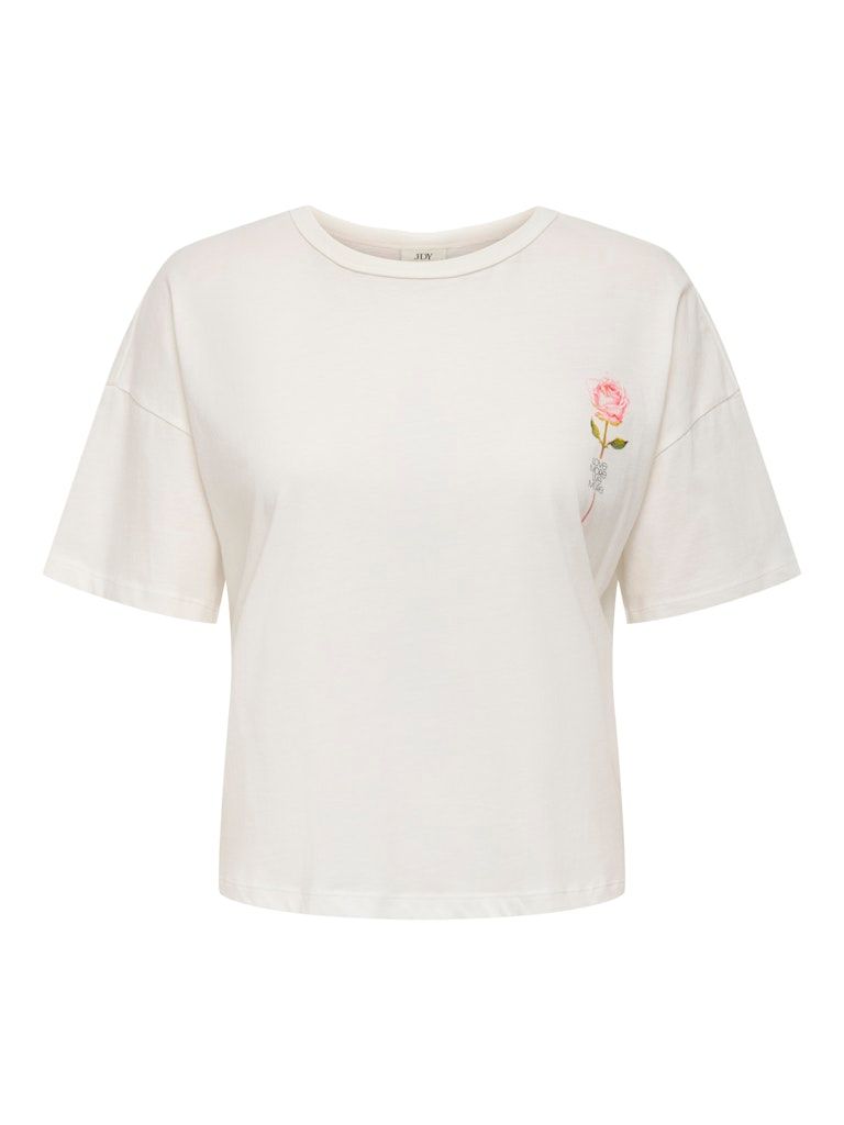 JDYSTAY S/S PRINT TOP JRS Cloud Dancer-FRONT-BACK LOVE