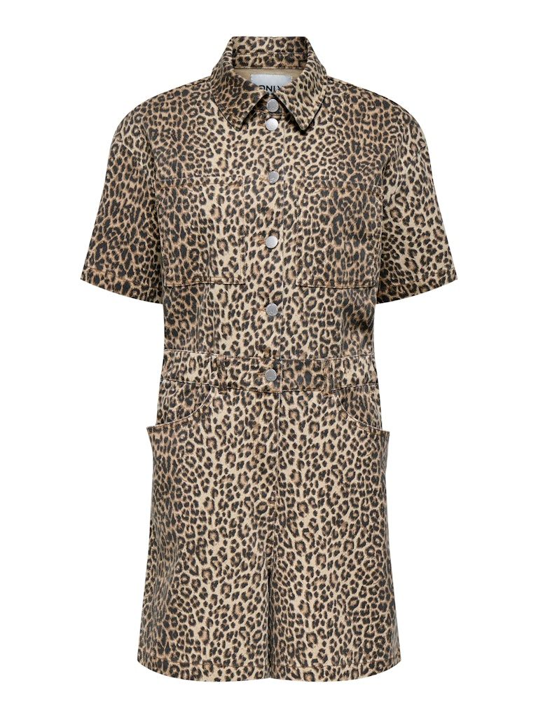 ONLNAOMI AOP PLAYSUIT CS OTW Toasted Coconut/LEO