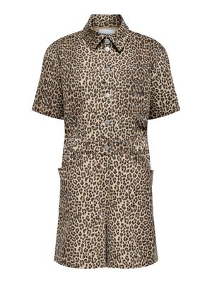 ONLNAOMI AOP PLAYSUIT CS OTW Toasted Coconut/LEO