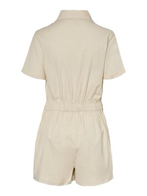 NMHIRAM LINE S/S PLAYSUIT BG Oatmeal