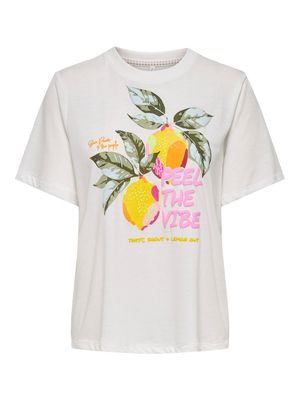 ONLBLINIS LIFE S/S FRUIT TOP BOX JRS Cloud Dancer-Peel