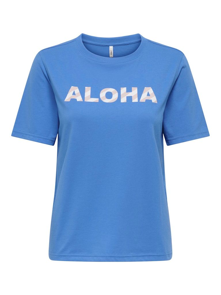 ONLABELONE S/S WORD TOP BOX JRS Regatta/Aloha